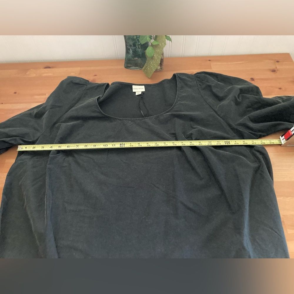 Ava and Viv Black Balloon Sleeve Pullover Top Size 3X New With Tags - Picture 6 of 10